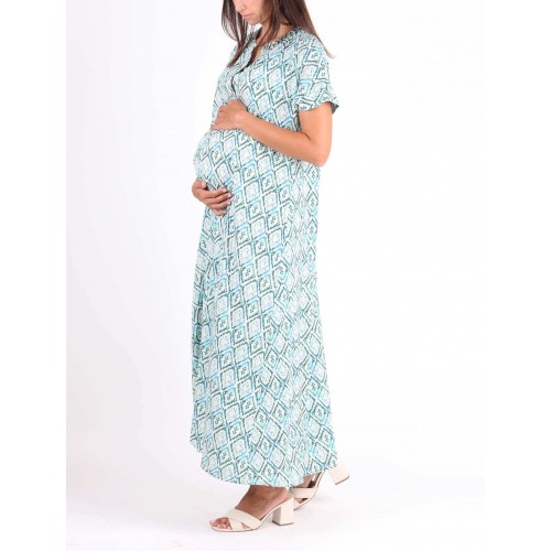 Robe Chemise Maternité - Vert - Primanata Collection